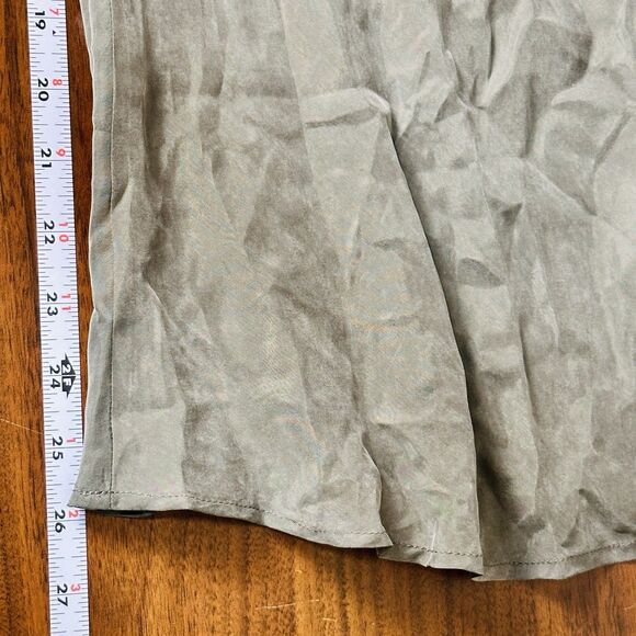 Womens Y2K Ruffle Trim Tank Top Size M Gray Cupro Romantic Grunge Soft Girl Cami - Picture 11 of 11